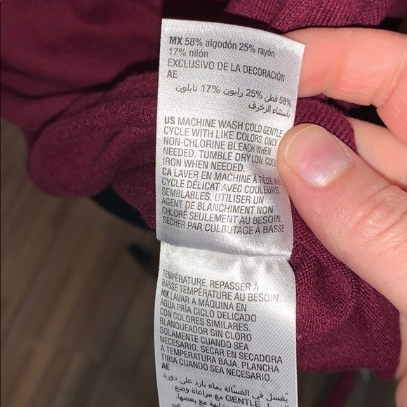 Style & co fringed cowl-neck maroon sweater! - Picture 5 of 5